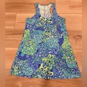 LILLY PULITZER Lilly’s Lagoon Melle Racerback Tank Dress Size L Large